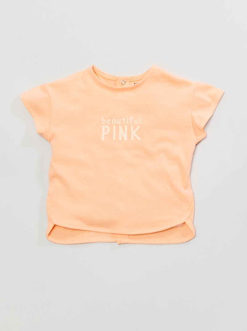 Camiseta de punto estampada ROSA - Kiabi