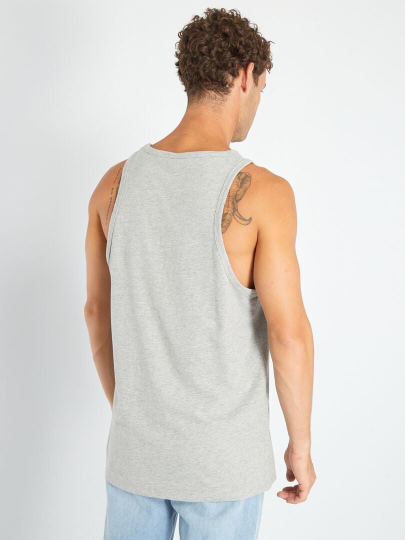 Camiseta de punto estampada sin mangas GRIS - Kiabi