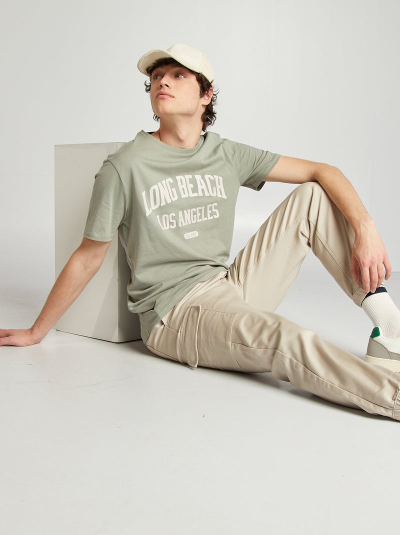 Camiseta de punto estampada VERDE - Kiabi