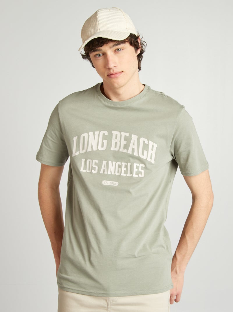 Camiseta de punto estampada VERDE - Kiabi