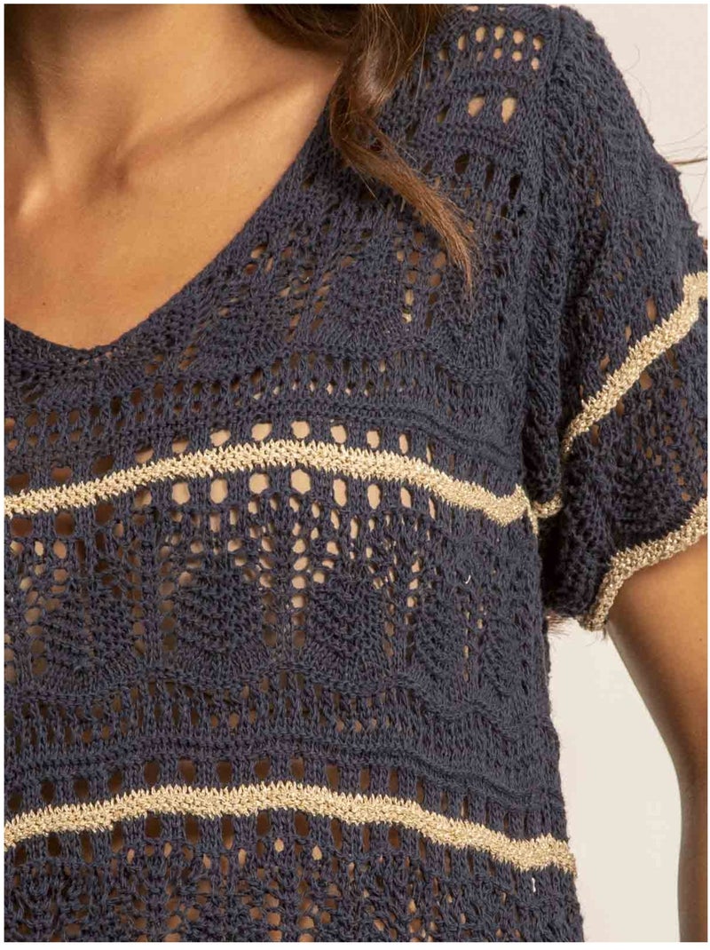 Camiseta de punto FILOMA Azul marino - Kiabi