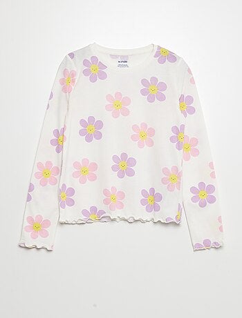 Camiseta de punto 'flores' - Kiabi