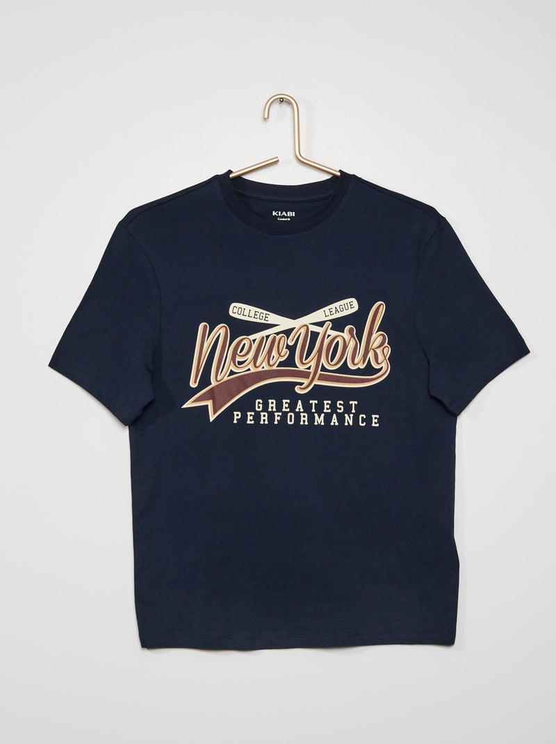 Camiseta de punto 'Football US' azul - Kiabi