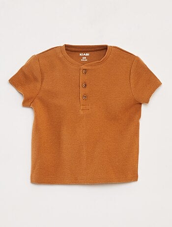Camiseta de punto gofrado