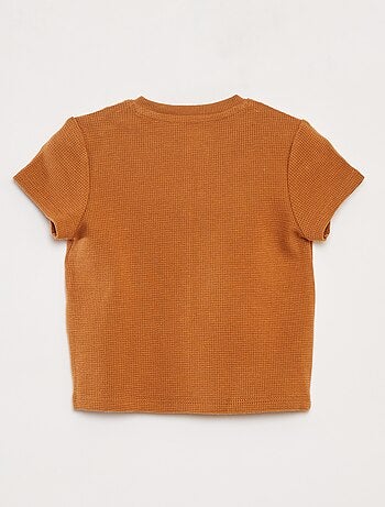 Camiseta de punto gofrado