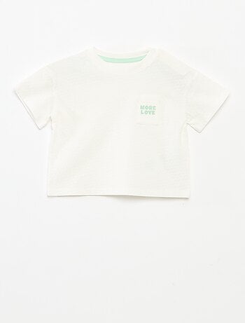 Camiseta de punto gofrado