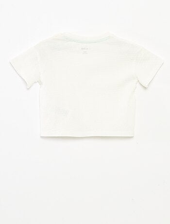 Camiseta de punto gofrado