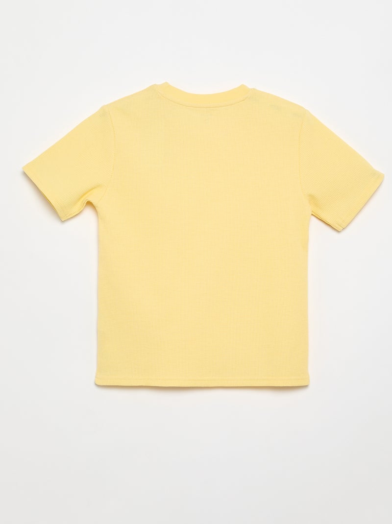 Camiseta de punto gofrado Blanco - Kiabi