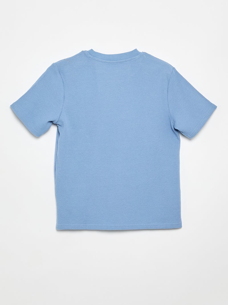 Camiseta de punto gofrado Blanco - Kiabi