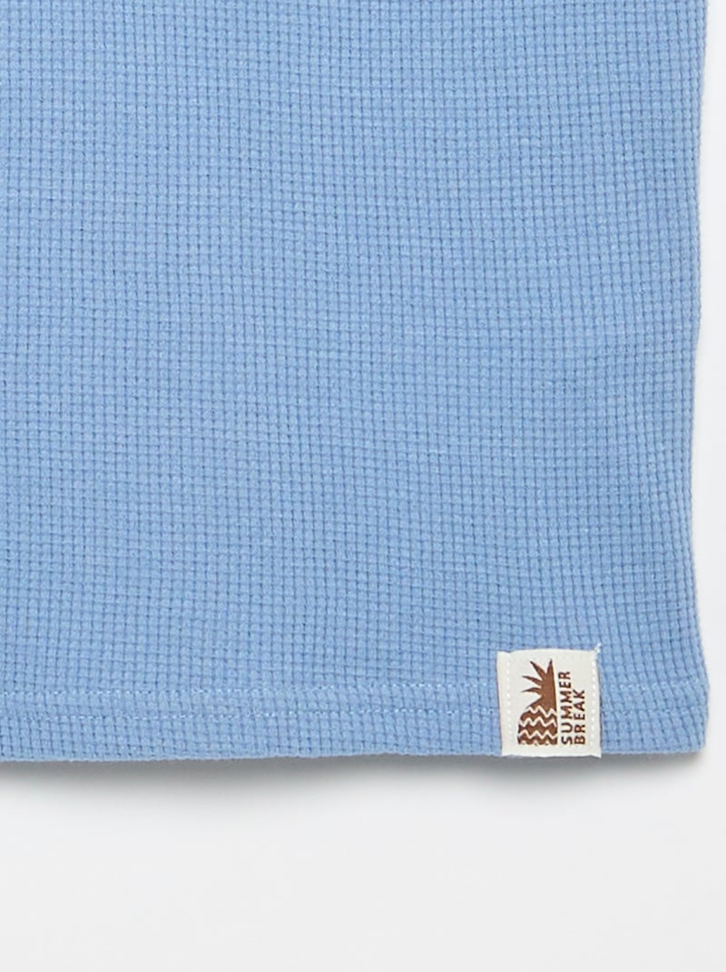 Camiseta de punto gofrado Blanco - Kiabi