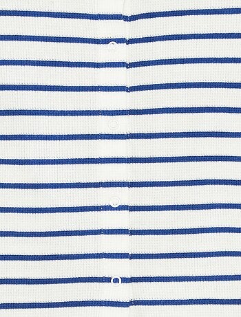 Camiseta de punto gofrado con estampado