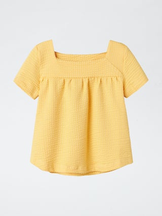 Camiseta de punto gofrado 'Guppy'