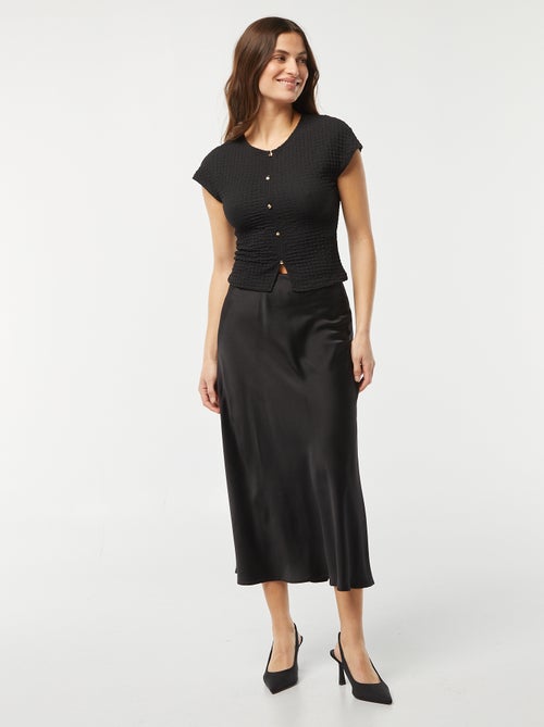 Camiseta de punto gofrado - Kiabi