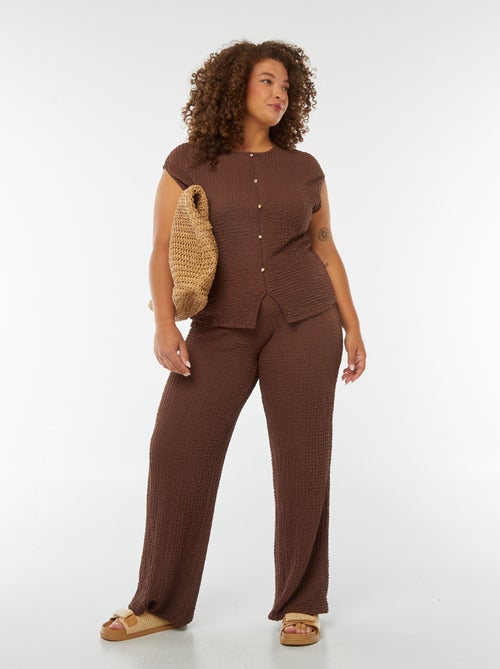 Camiseta de punto gofrado sin mangas - Kiabi