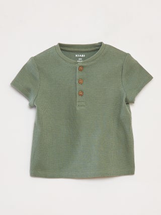 Camiseta de punto gofrado
