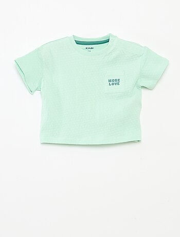 Camiseta de punto gofrado