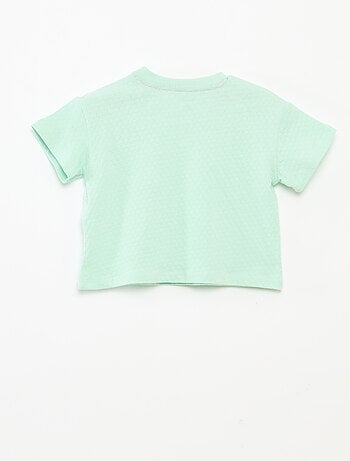 Camiseta de punto gofrado