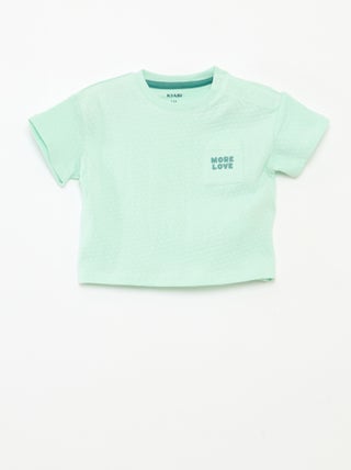 Camiseta de punto gofrado