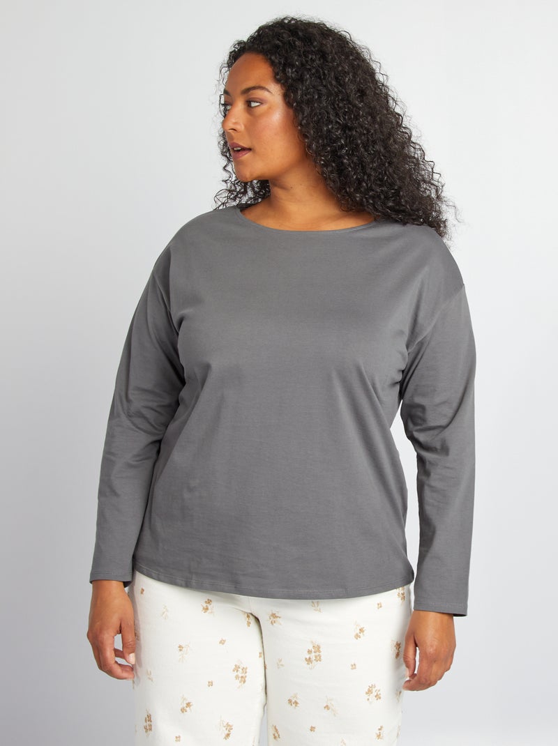Camiseta de punto GRIS - Kiabi