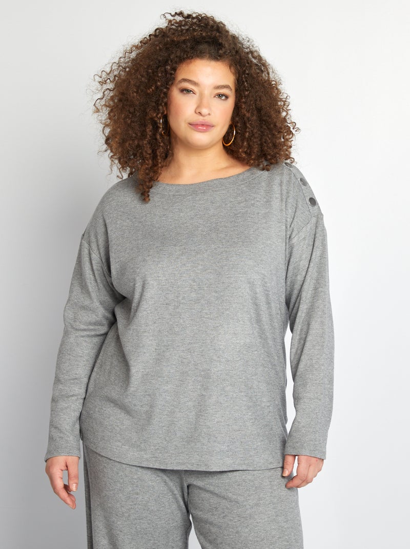 Camiseta de punto GRIS - Kiabi