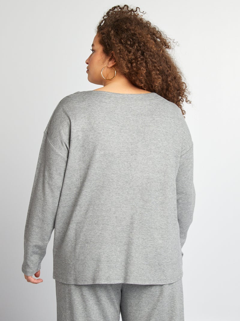 Camiseta de punto GRIS - Kiabi