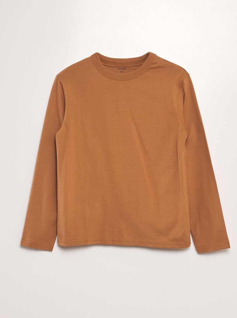 Camiseta de punto grueso - Tough Cotton¿ MARRON - Kiabi