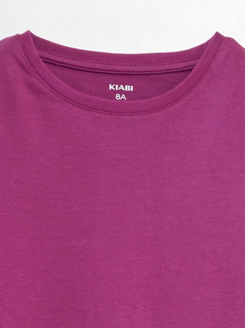 Camiseta de punto grueso - Tough Cotton¿ PURPURA - Kiabi