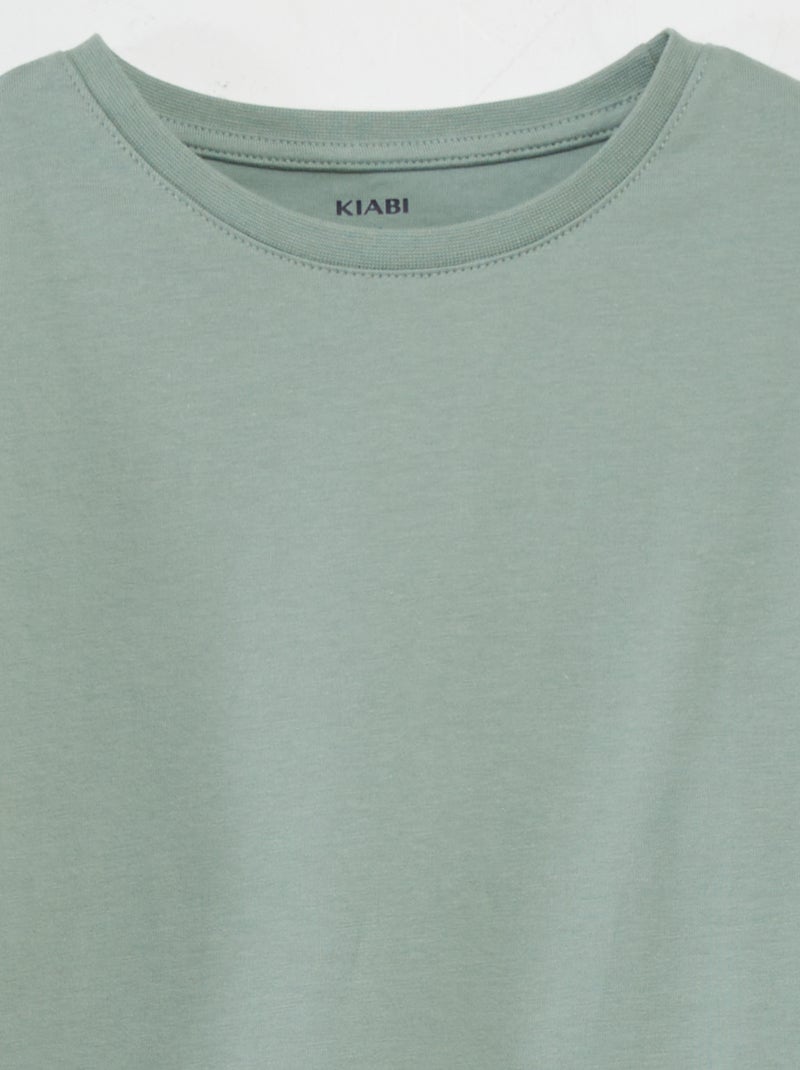 Camiseta de punto grueso - Tough Cotton¿ VERDE - Kiabi