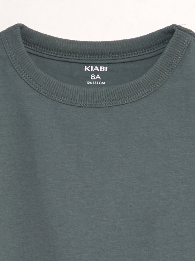 Camiseta de punto grueso - Tough Cotton¿ VERDE - Kiabi