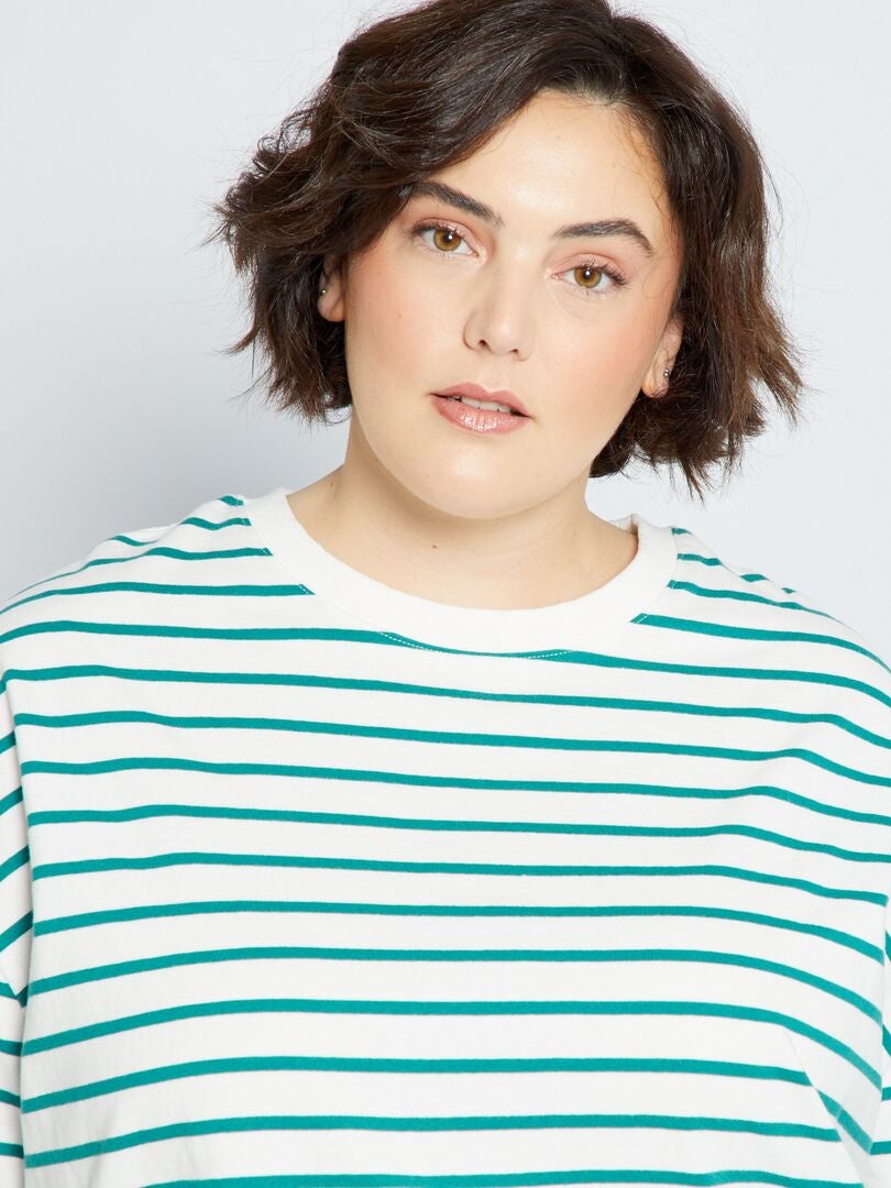 Camiseta de punto grueso VERDE - Kiabi