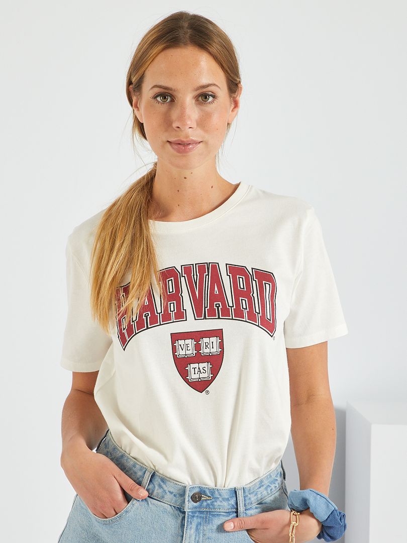 Camiseta de punto 'Harvard' BLANCO - Kiabi