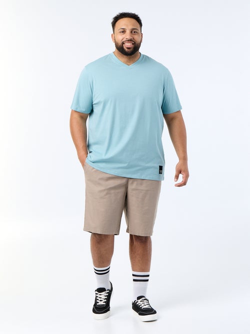 Camiseta de punto jersey de manga corta - Kiabi Camiseta de punto jersey de manga corta - Kiabi
