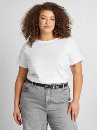 Camiseta de punto jersey de manga corta