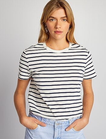 Camiseta de punto jersey estampada