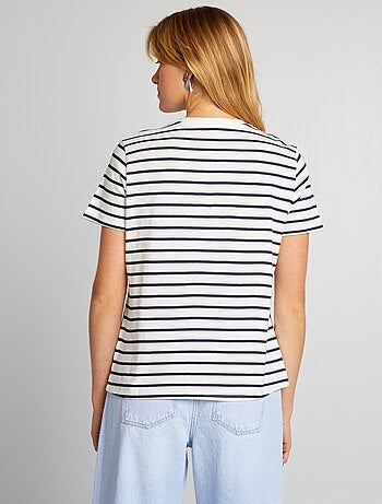 Camiseta de punto jersey estampada