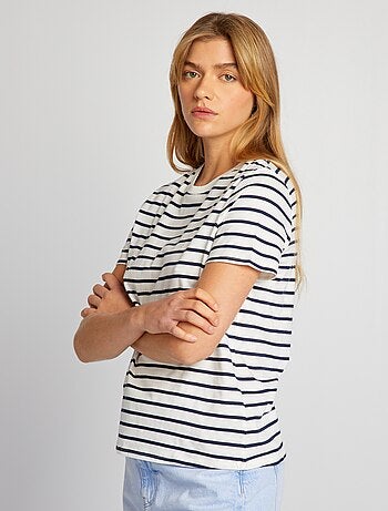 Camiseta de punto jersey estampada