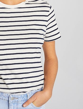 Camiseta de punto jersey estampada