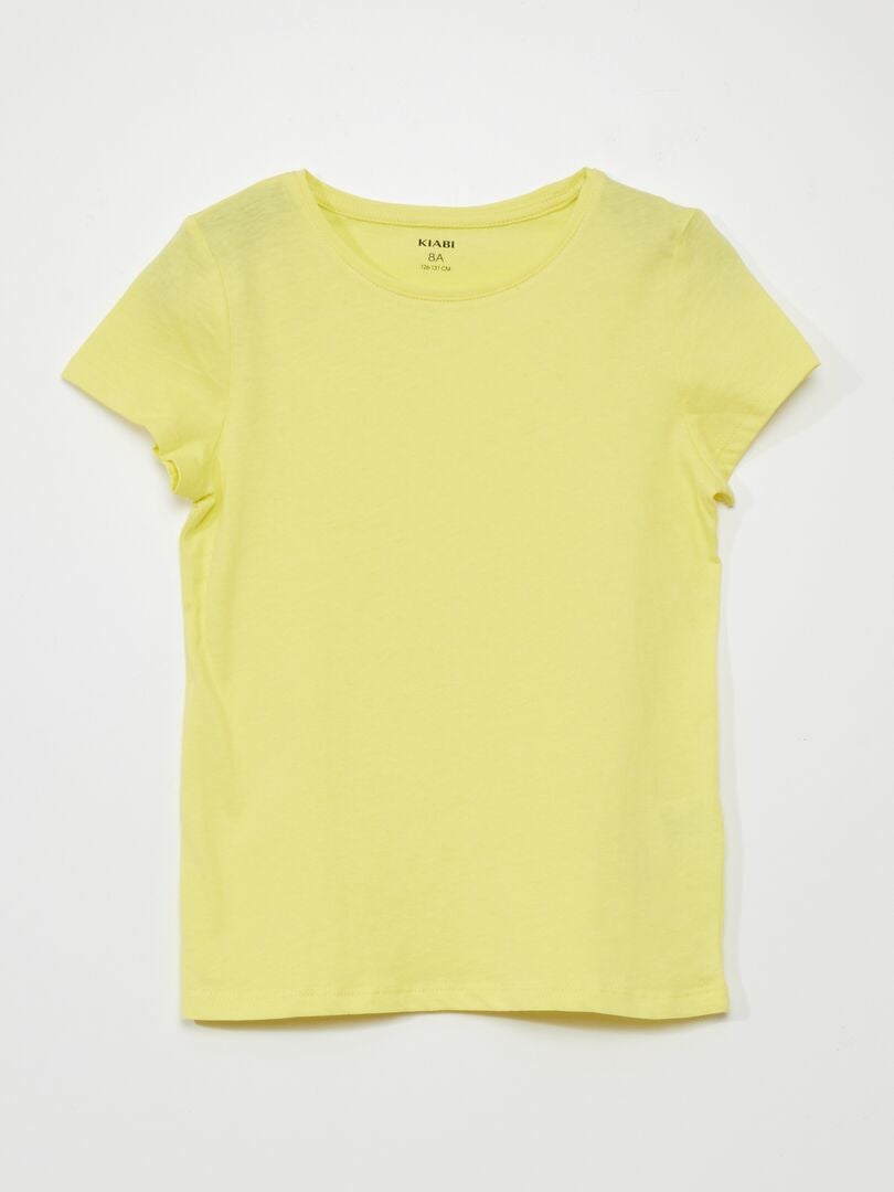 Camiseta de punto lisa AMARILLO - Kiabi