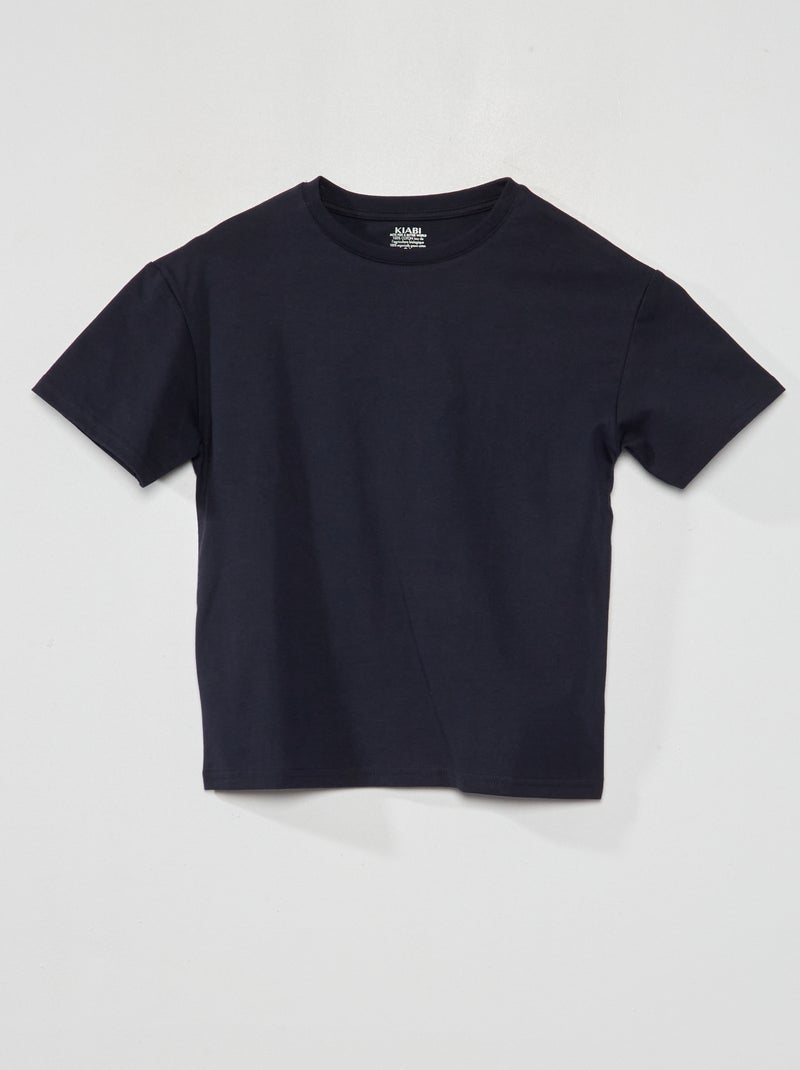 Camiseta de punto lisa AZUL - Kiabi