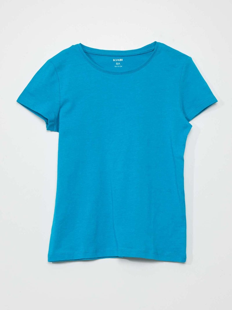 Camiseta de punto lisa AZUL - Kiabi