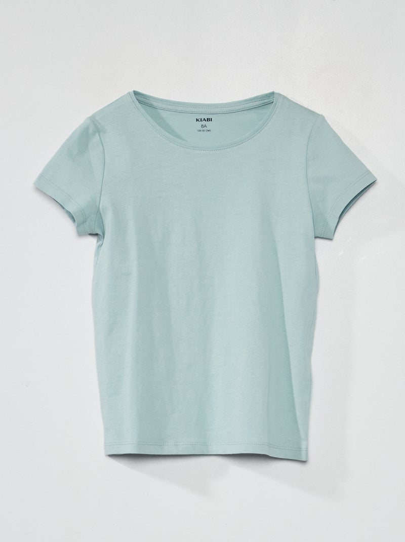 Camiseta de punto lisa AZUL - Kiabi
