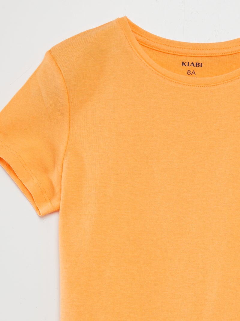 Camiseta de punto lisa NARANJA - Kiabi
