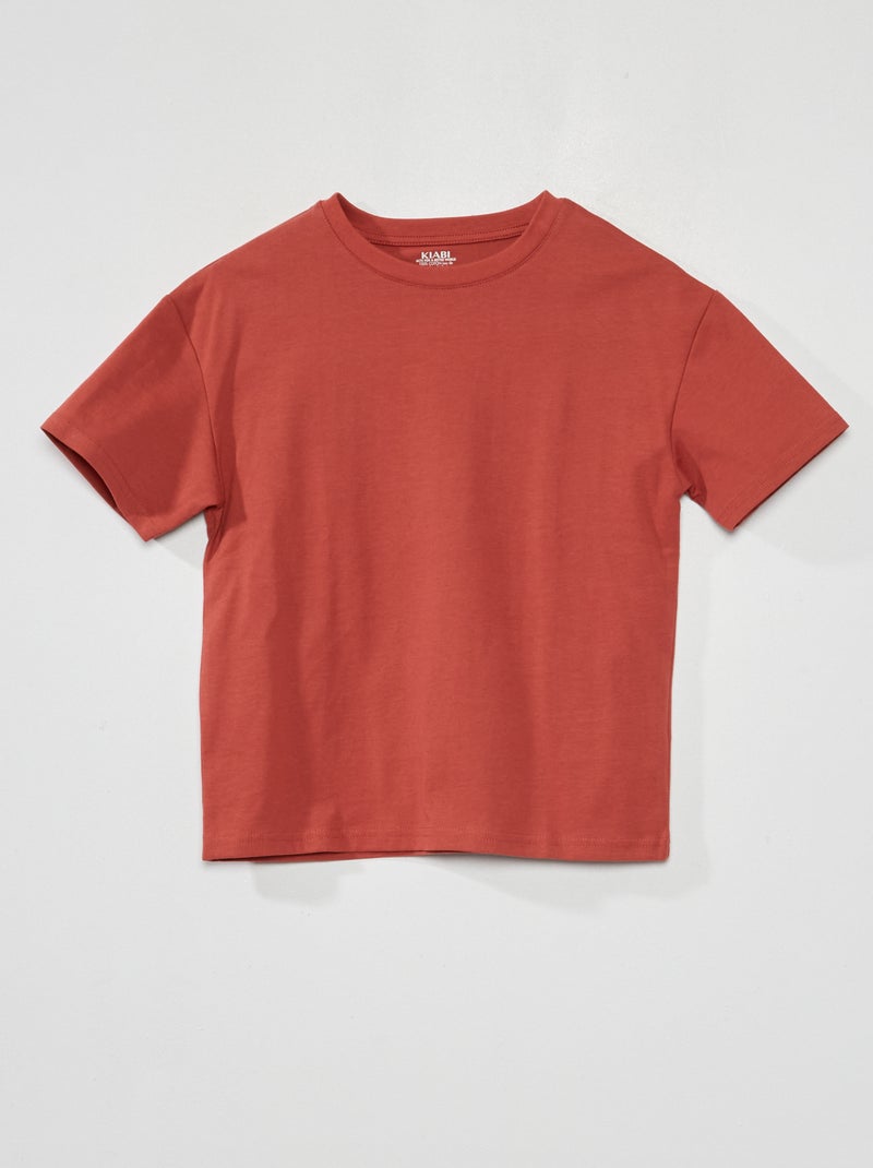 Camiseta de punto lisa ROJO - Kiabi