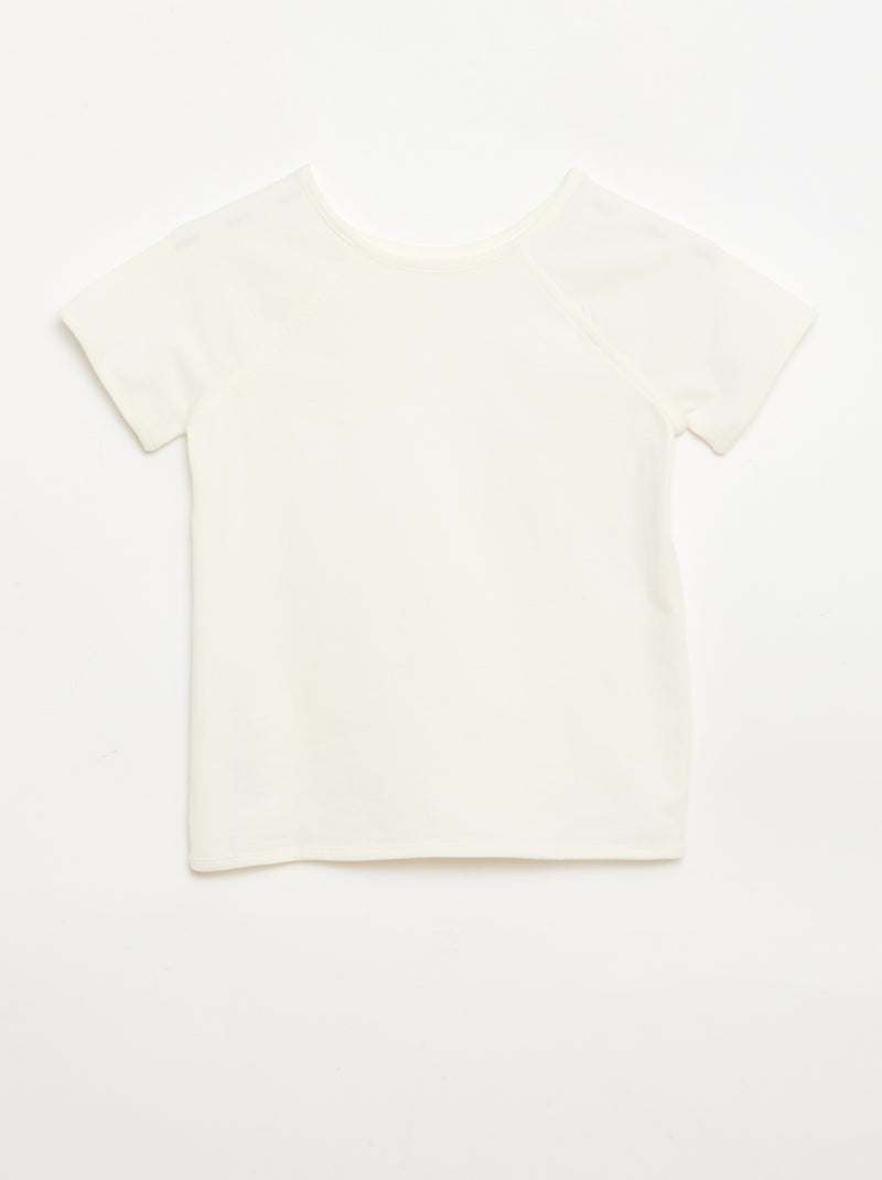 Camiseta de punto liso - Colección fácil de poner Blanco - Kiabi