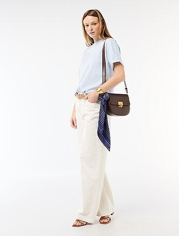 Camiseta de punto de rayas de manga corta