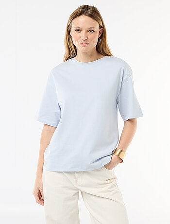 Camiseta de punto de rayas de manga corta