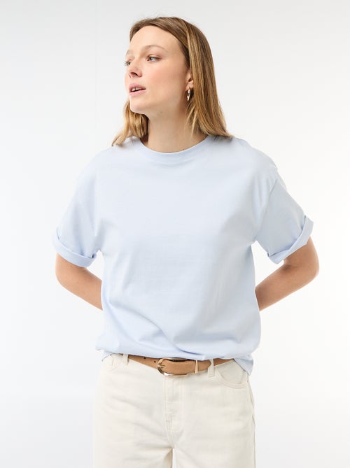 Camiseta de punto liso de manga corta - Kiabi