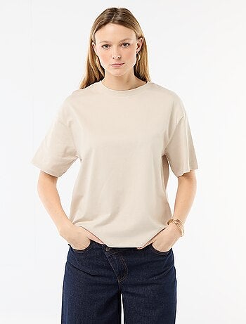 Camiseta de punto de rayas de manga corta