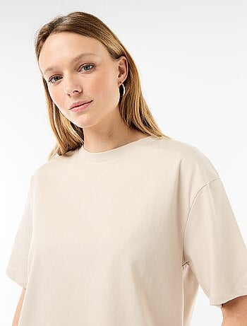 Camiseta de punto de rayas de manga corta