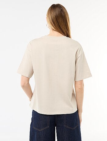 Camiseta de punto de rayas de manga corta